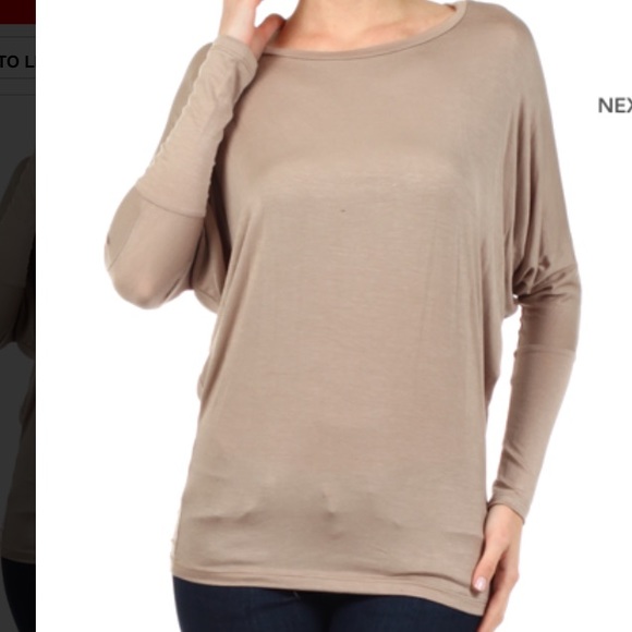 NWT Tan Batwing S, M, L - Picture 2 of 4