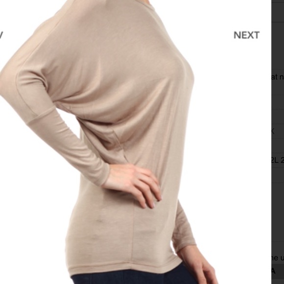 NWT Tan Batwing S, M, L - Picture 4 of 4