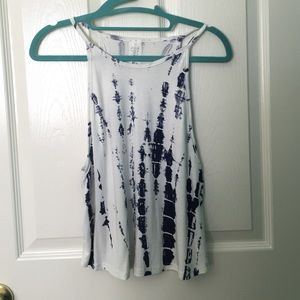 Blue and White Tank Top
