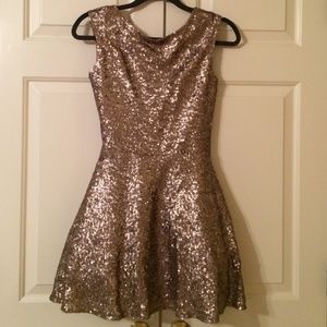 Gold/ Bronze Sequin Tobi Dress