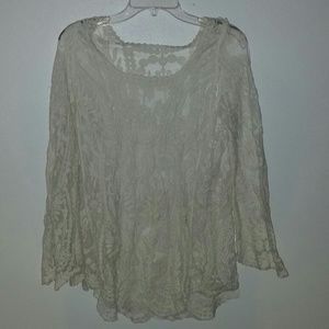 Bohemian crochet lace shirt