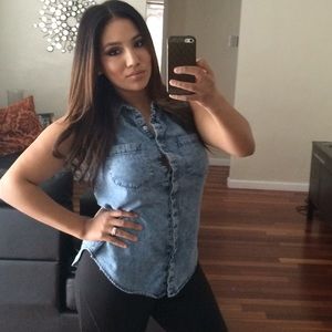 Denim Top (no Sleeves)