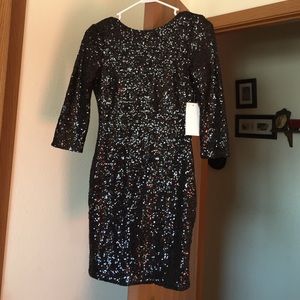 Black Sequins Dress
