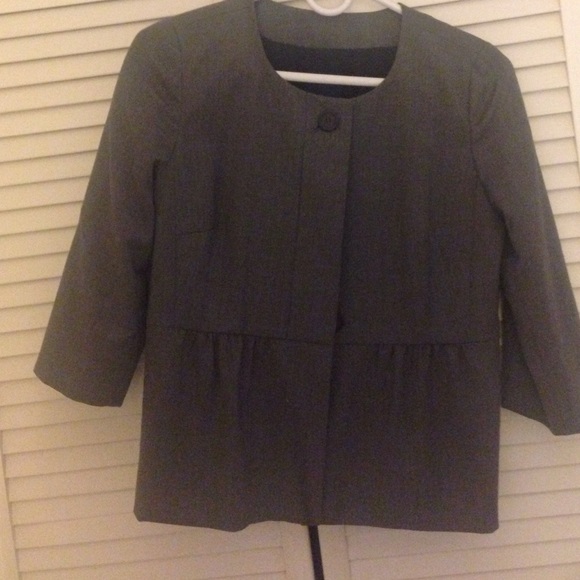 Charcoal blazer with 3/4 sleeves