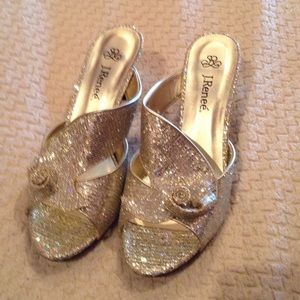 Sparkly Slip On Sandals, NWOT