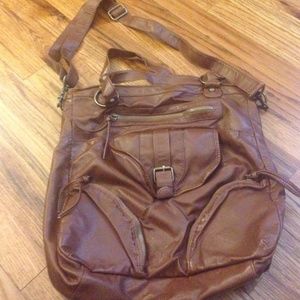 Brown Vegan leather crossbody