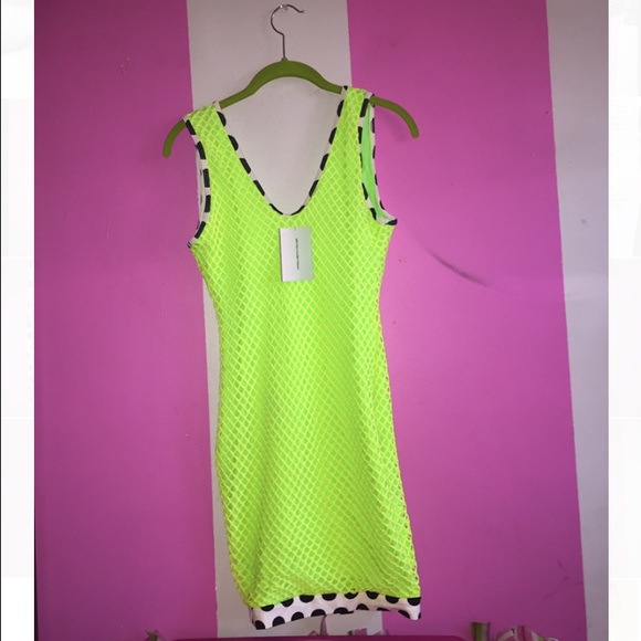Rue107 lime green dress - Picture 2 of 3