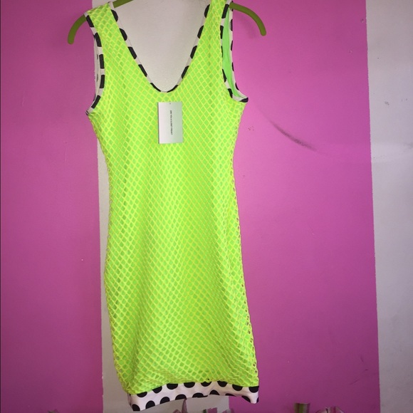 Rue107 lime green dress - Picture 3 of 3