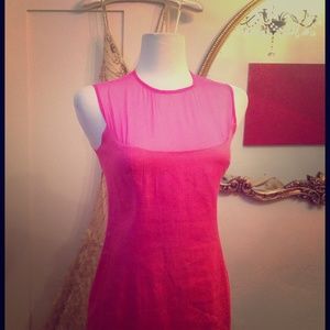 Vintage Zang Toi Hot Pink Fitted Sheath Dress
