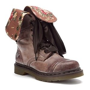Dr. Martens Brown Floral Boots
