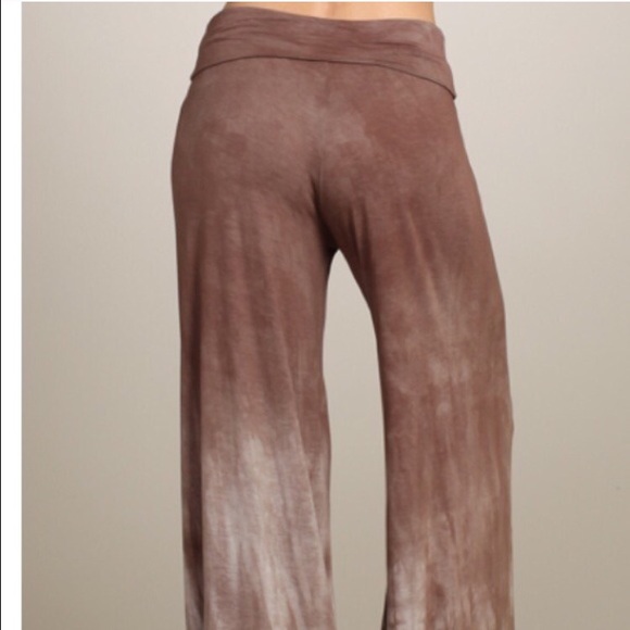 Tie dye fold over wide leg pants - Picture 2 of 2