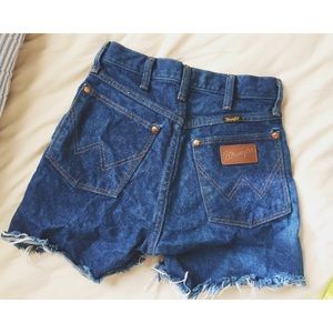 High Waist Wrangler Shorts