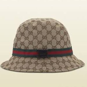 Gucci original gg canvas fedora with web