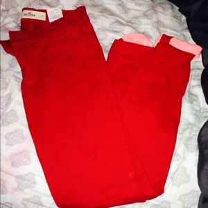 Red Hollister jeans