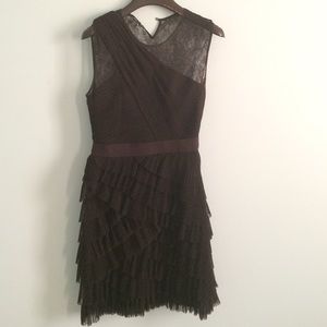 Ruffled Black Cocktail Dress