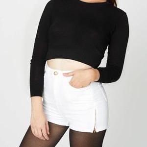 *NWT* Stretch Twill High-Waist Side Zipper Short