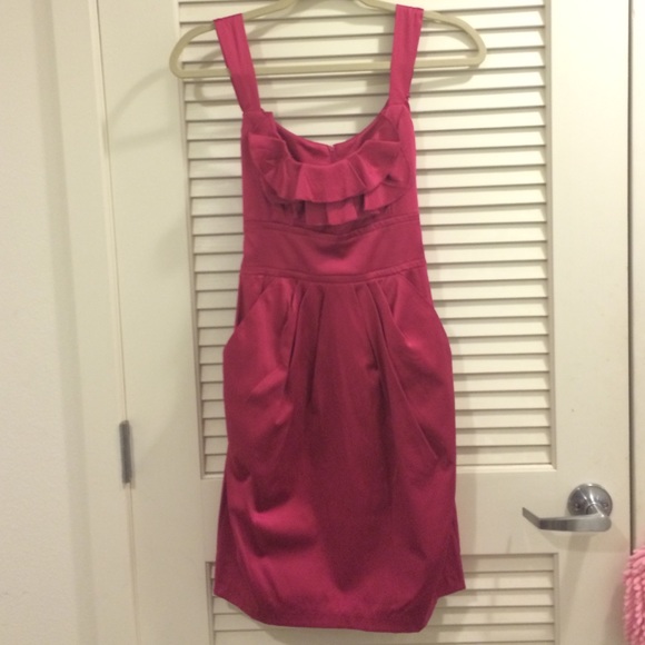 Magenta pink cocktail dress