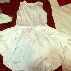 White sheer high sides dress