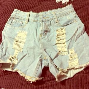 Denim shorts