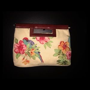 Gap clutch canvas beaded bag