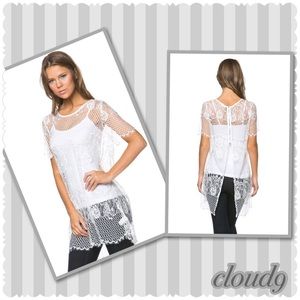 🆕 Gorgeous ~White Lace Top NEW