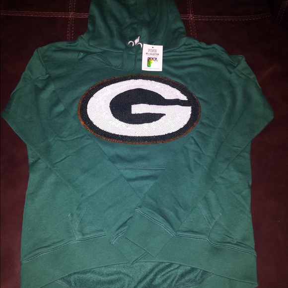Victoria's Secret PINK NFL Green Slouchy Hoodie