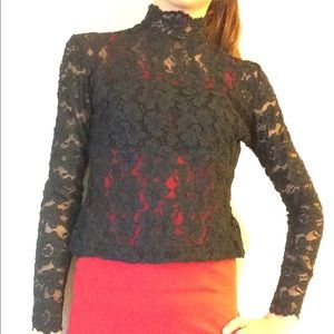 Black Lace Longsleeve shirt