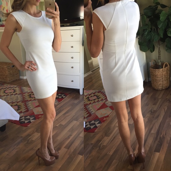 SOLD Beautiful White Simple Dress - Picture 3 of 3