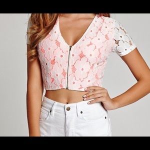 GUESS pink croptop