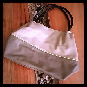 Neon yellow strip hand bag!