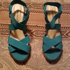 Strappy wedge sandals