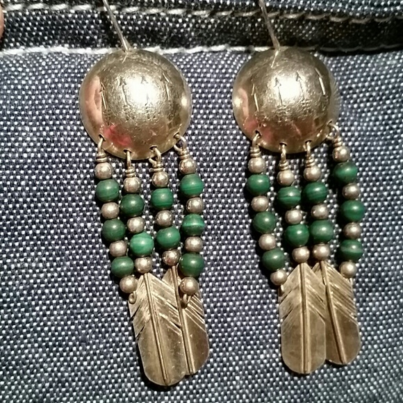 BoHo chic silver statement earings.