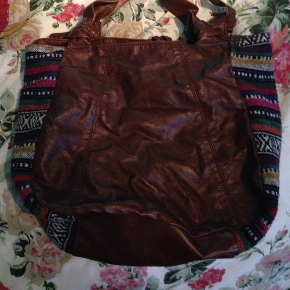 Tribal and pleather bag 🚫sold🚫
