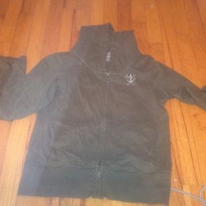 Army green a&he zip up
