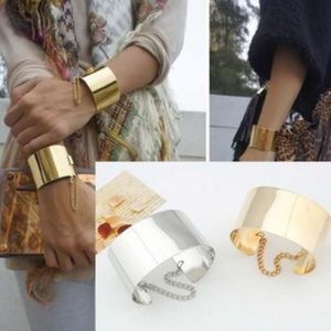 Gold cuff bracelet