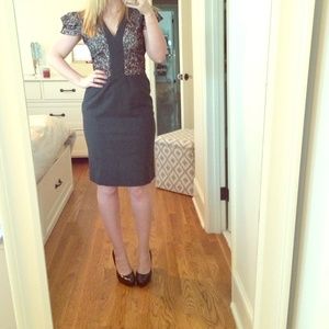 RED Valentino Black Dress with Lace Detail