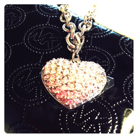 Guess rhinestone Heart Necklace