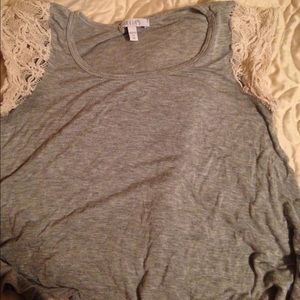 Grey shirt with short stylish sleeves