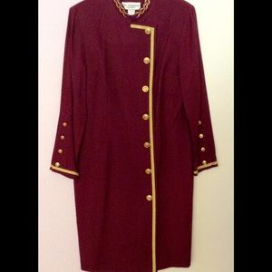 Burgundy & Gold Dress