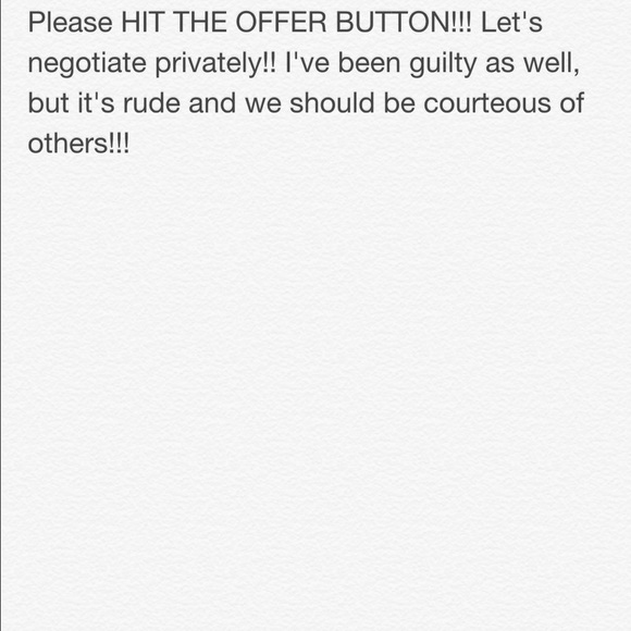 Please Use the Offer button!