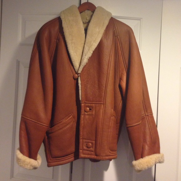 Italian leather shearling jacket