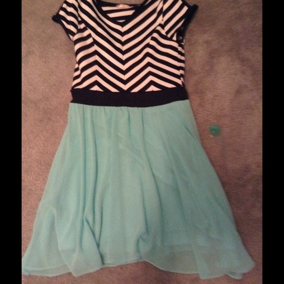 Striped turquoise dress from Sally Miller