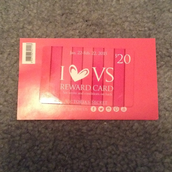Victoria secret/ Pink $20 rewards card