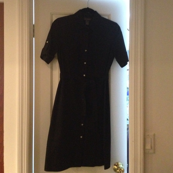 Black cotton Banana Republic tailored dress