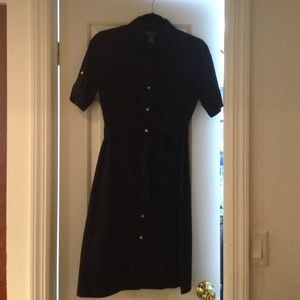 Black cotton Banana Republic tailored dress
