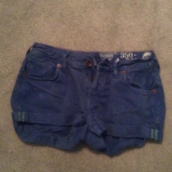 Adorable blue short shorts!