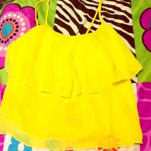 Bright Yellow Chiffon Cami