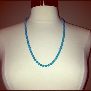 Vintage Turquoise Metal Beaded Necklace