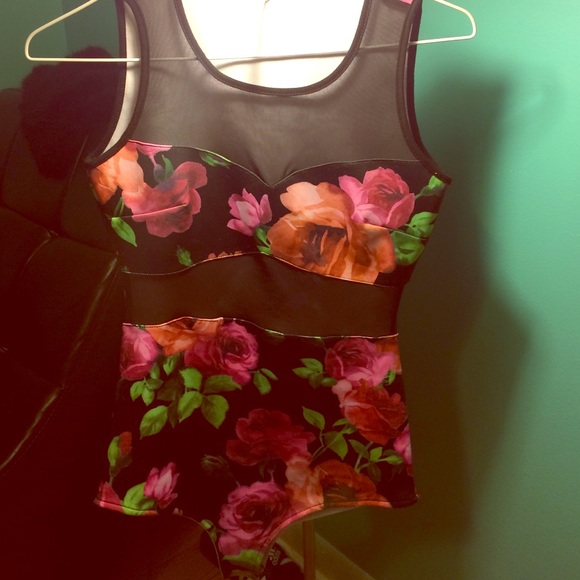 Floral Mesh Bodysuit