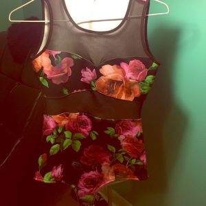 Floral Mesh Bodysuit